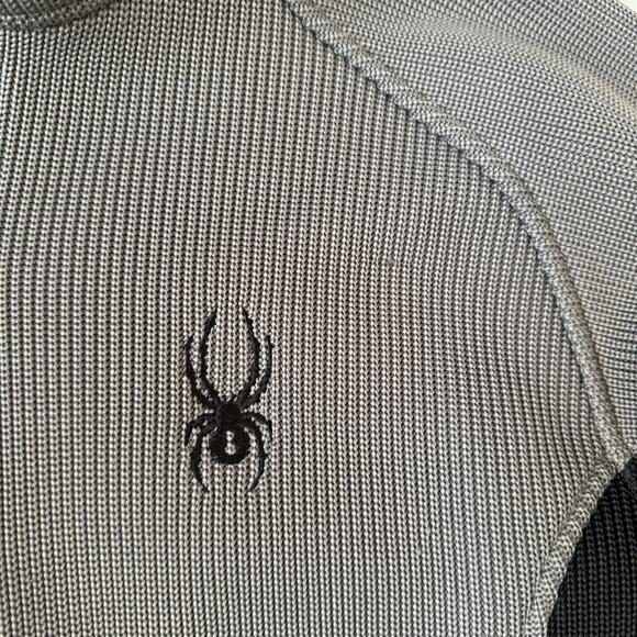 SPYDER Men's Core Sweater Knit Jacket Grey Black Insulated Zipper Pockets sz M - Picture 10 of 11